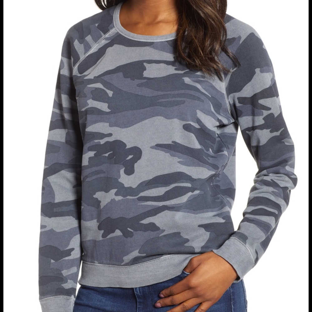 Camo Lucky Brand Crew Sweatshirt